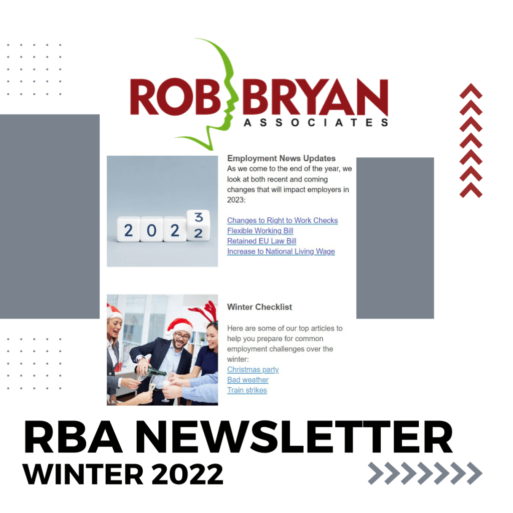 Welcome to our December 2022 Newsletter for employers.